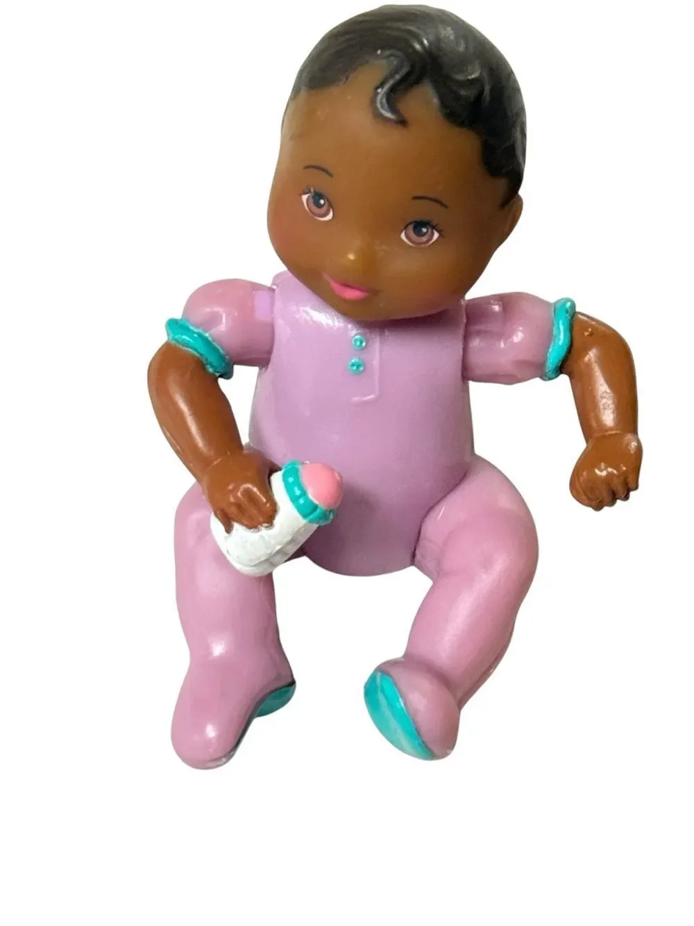 Fisher-Price Loving Family African American Baby Girl Doll Holding a Bottle
